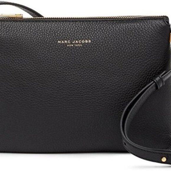 NEW Marc Jacobs Black Leather Crossbody Purse bag - Picture 2 of 8